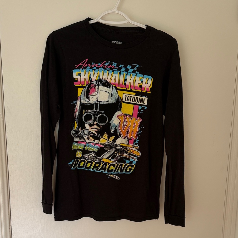 Star Wars Black Long Sleeve with Colorful Anakin Design